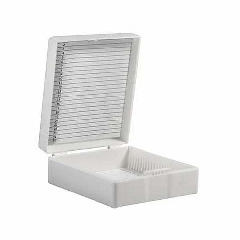 Cutie transport lame microscop, 25 locuri