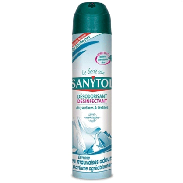 Odorizant spray dezinfectant aer, suprafete, textile, aer proaspat de munte, 300 ml, Sanytol by Sanytol