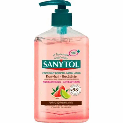 Sapun lichid antibacterian bucatarie grapefruit si lime, 250 ml, Sanytol