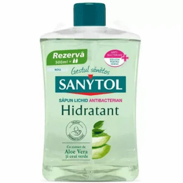 Sapun lichid antibacterian hidratant, 500 ml, rezerva, Sanytol