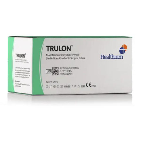 Fire sutura neresorbabile Nylon TRULON cu ac, 12 buc.