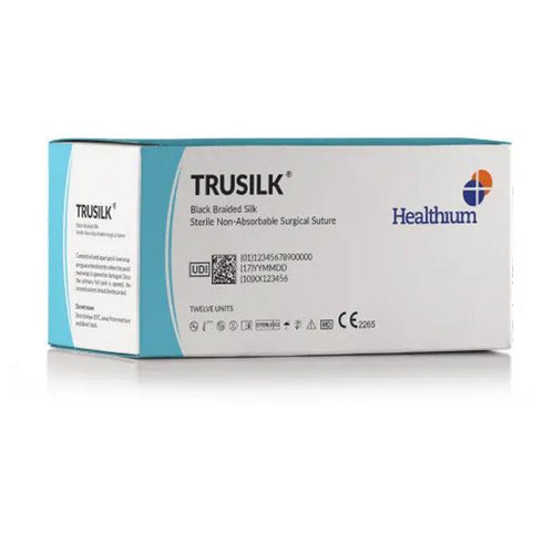 Fire sutura neresorbabile matase TRUSILK cu ac, 12 buc.