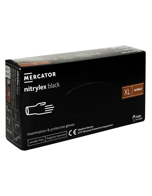 Manusi de examinare nitril nepudrate Nitrylex Black, 100 buc.