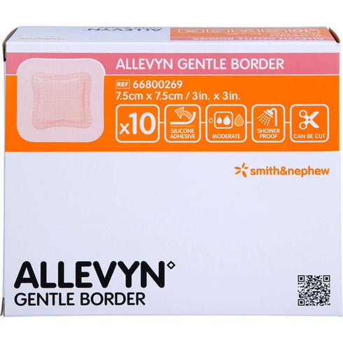 Pansament ALLEVYN Gentle Border 7,5 x7,5 cm | Medizone
