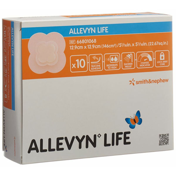 Pansament absorbant ALLEVYN Life, 12.9 cm X 12.9 cm|Medizone