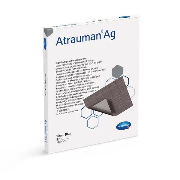 Pansamente Atrauman Ag, cu argint, 10 cm x 10 cm, 10 buc.