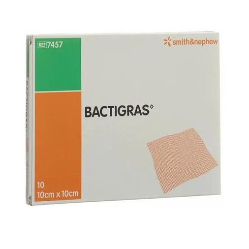 Pansament cu parafina Bactigras, 10 cm x 10 cm