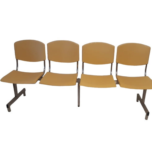 Bancheta sala de asteptare 2, 3, 4 sau 5 locuri - cadru inox, sezut plastic|Medizone