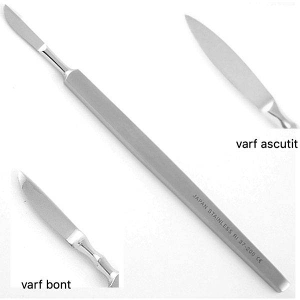 Bisturiu, varf ascutit/rotund | medizone.ro