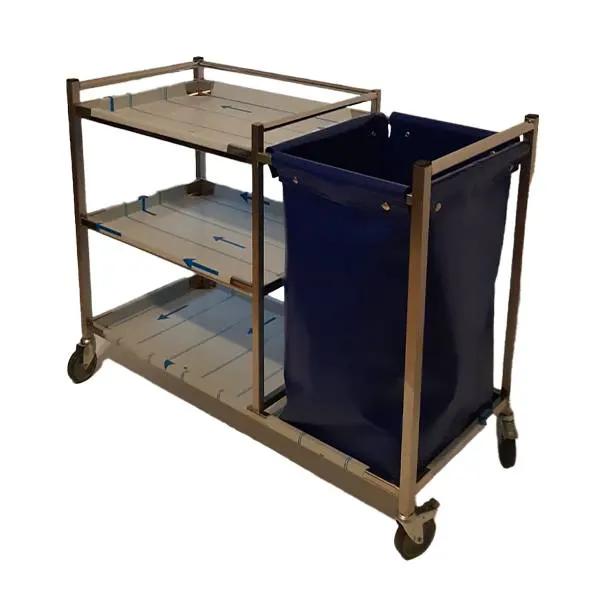 Carucior lenjerie, structura inox