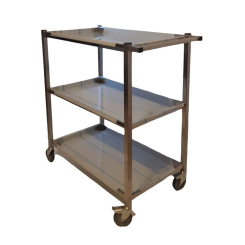 Carucior transport alimente, din inox, cu 3 blaturi|Medizone