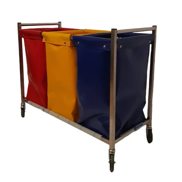 Carut pentru colectare rufe murdare, structura inox|Medizone