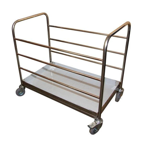 Carucior din inox tip platforma, colectare rufe | medizone.ro