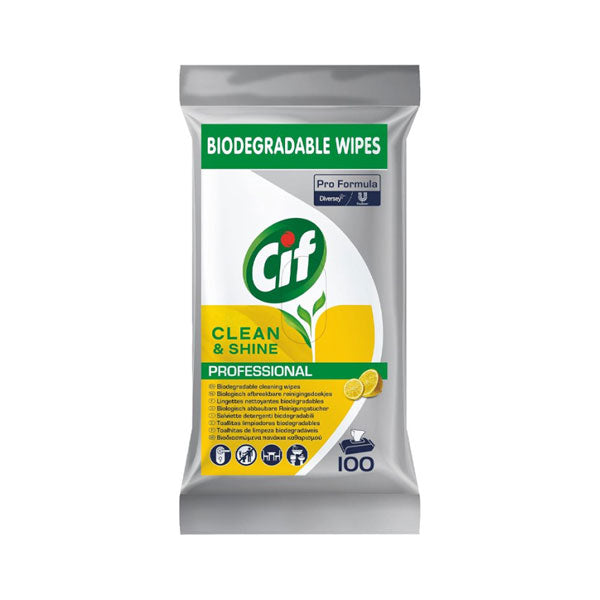 Servetele de curatare Cif Pro Formula, multifunctionale, biodegradabile, 100 buc. by Diversey