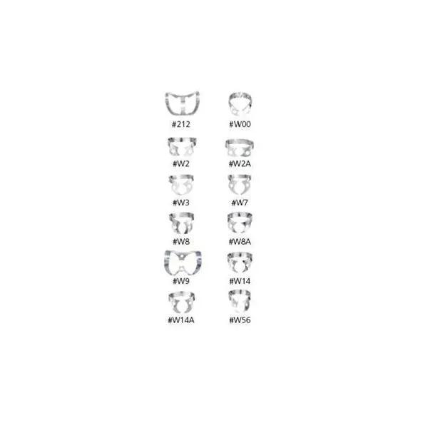 Cleme diga fara aripioare Hygenic Gloss Finish Wingless Clamps, Coltene
