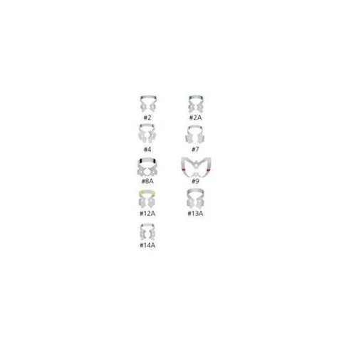 Cleme diga, cu aripioare, Hygienic Fiesta Color Coded Matte Finish Winged Clamps, Coltene
