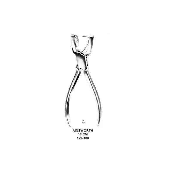 Cleste perforator de diga Ainsworth, 16 cm, Medenta