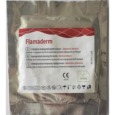 Comprese impregnate, sterile, Flamaderm, diverse dimensiuni by Nespecificat