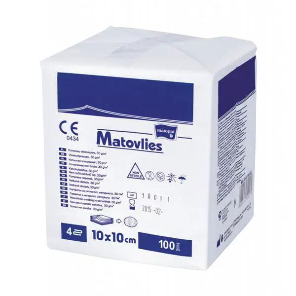 Comprese nesterile din netesut MATOVLIES, 4 straturi, 100 buc.