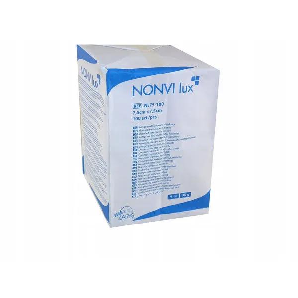 Comprese nesterile netesut NONVI lux, 7.5 cm X 7.5 cm, 100 buc.