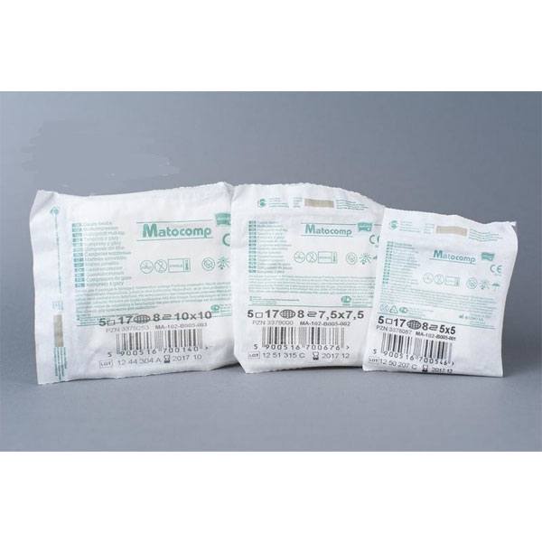 Comprese sterile din tifon MATOCOMP, 8 straturi | Medizone