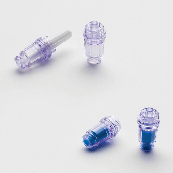 Conector fara ac, steril, din material transparent - policarbonat.