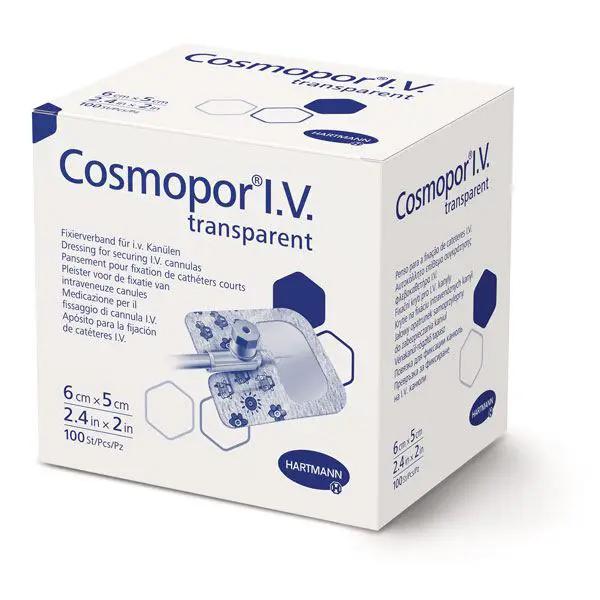 Plasturi sterili COSMOPOR I.V., transparenti