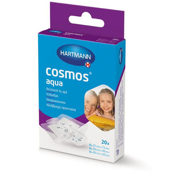 Plasturi COSMOS Aqua stripuri (3 marimi), 20 buc.|Medizone