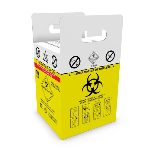Cutii carton pentru deseuri anatomo-patologice, 10 L