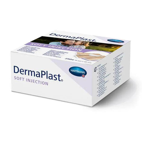Plasturi dreptunghiulari DERMAPLAST soft injection, 1.6 cm x 4 cm, 250 buc.