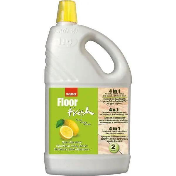 Detergent lichid pardoseli Sano, Floor Fresh Lemon, 2L