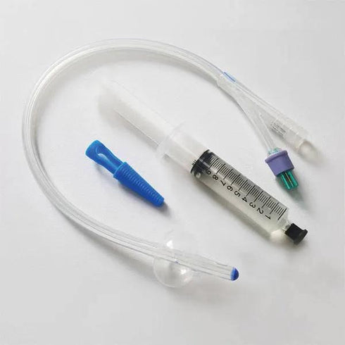 Sonde Foley 2 cai, cu valva de plastic si balon, radioopace si prevazute cu seringa preumpluta, sterile