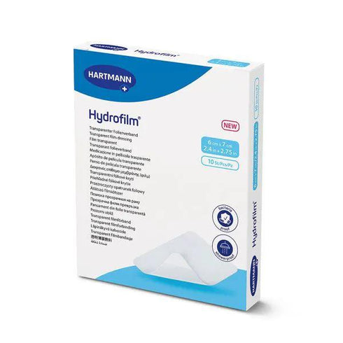 Plasturi sterili transparenti HYDROFILM, 6 cm X 7 cm, 10 buc.