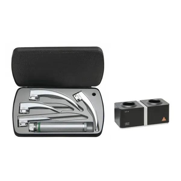 Set laringoscop F.O. LED, cu 4 lame, HEINE