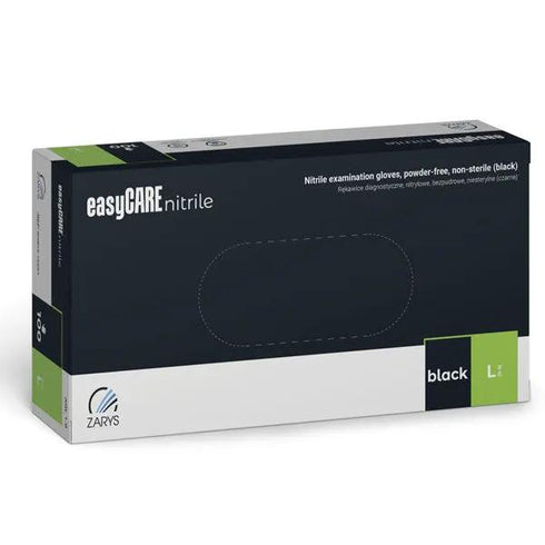Manusi de examinare nitril nepudrate - negre, easyCARE