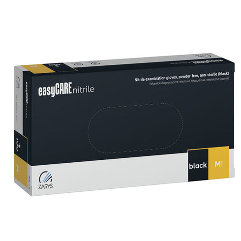 Manusi de examinare nitril nepudrate - negre, easyCARE by Zarys