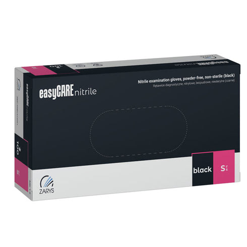 Manusi de examinare nitril nepudrate - negre, easyCARE by Zarys