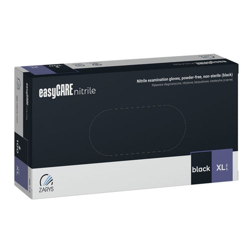 Manusi de examinare nitril nepudrate - negre, easyCARE by Zarys