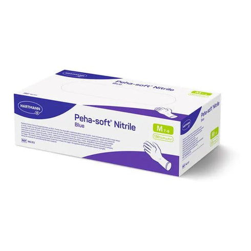 Manusi examinare nitril nepudrate, albastre, PEHA-SOFT