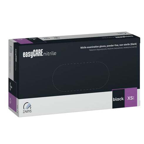 Manusi de examinare nitril nepudrate - negre, easyCARE by Zarys