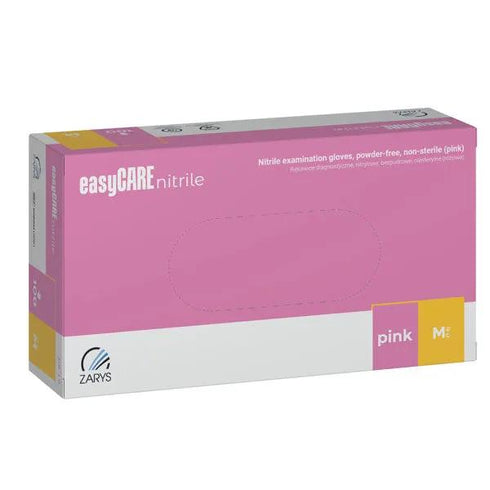 Manusi de examinare nitril nepudrate - roz, easyCARE