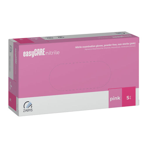 Manusi de examinare nitril nepudrate - roz, easyCARE by Zarys