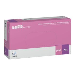 Manusi de examinare nitril nepudrate - roz, easyCARE by Zarys