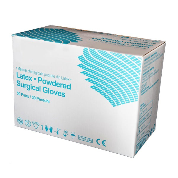 Mănuși chirurgicale sterile latex pudrate