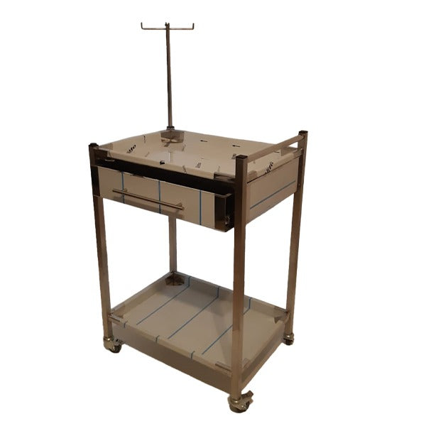 Masa EKG, din inox, cu sertar|Medizone