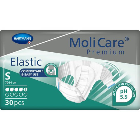 Scutece adulti MoliCare Premium Elastic 5 picaturi, mar. S, 30 buc.|Medizone