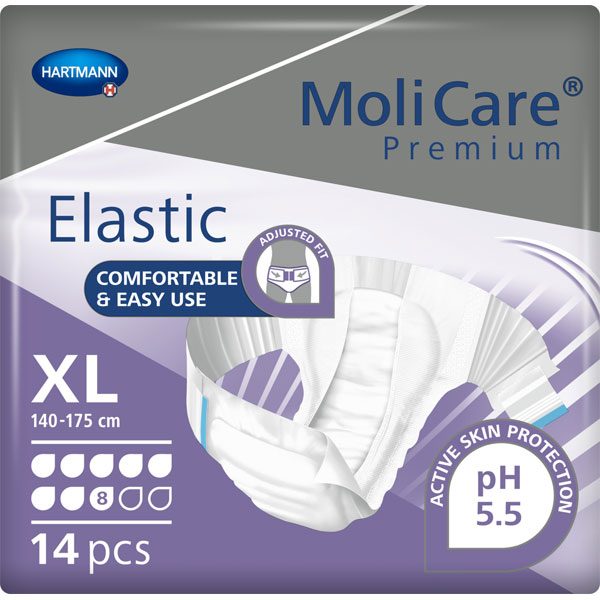 Scutece adulti MoliCare Premium Elastic 8 picaturi, mar. XL, 14 buc.