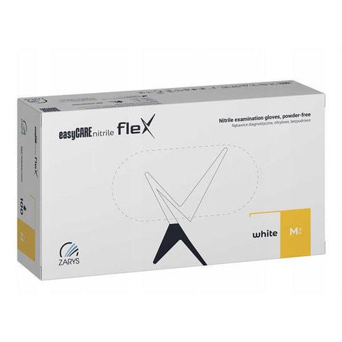 Manusi de examinare nitril nepudrate - albe, easyCARE