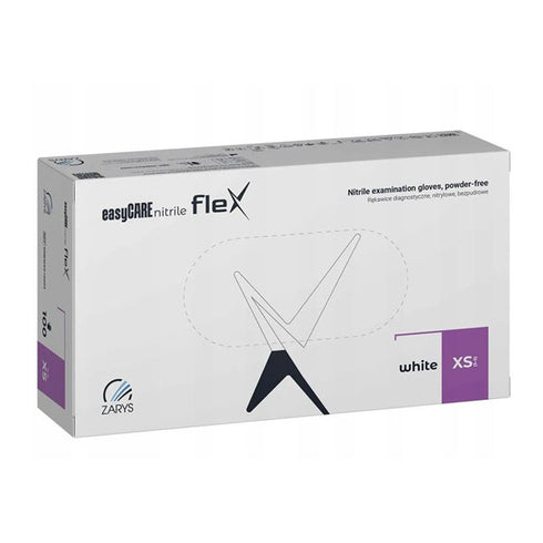 Manusi de examinare nitril nepudrate - albe, easyCARE