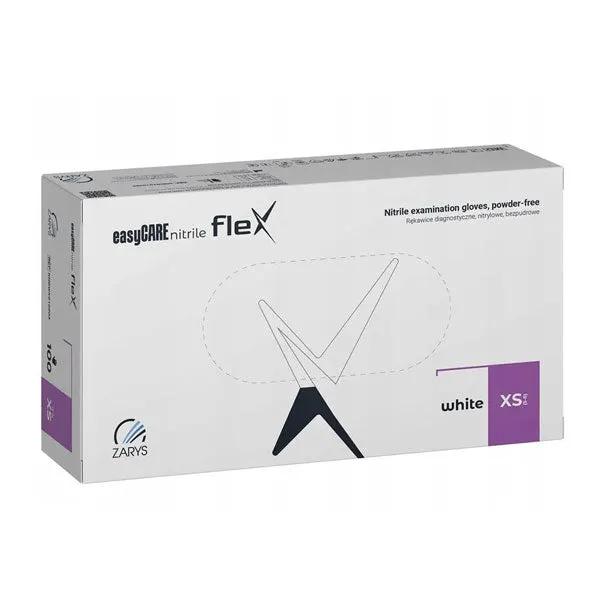 Manusi de examinare nitril nepudrate - albe, easyCARE